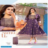 Akhand Jyot Srivalli Wholesale Anarkali Long Kurtis Catalogs
