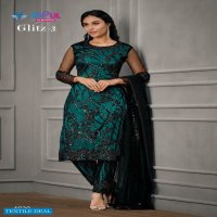 Vipul Glitz Vol-3 Wholesale Festive Designer Salwar Suits