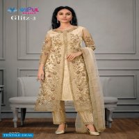Vipul Glitz Vol-3 Wholesale Festive Designer Salwar Suits
