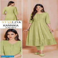 Starlink Kannika Wholesale Designer Anarkali Long Kurti Catalogs