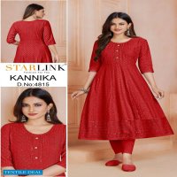 Starlink Kannika Wholesale Designer Anarkali Long Kurti Catalogs