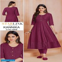 Starlink Kannika Wholesale Designer Anarkali Long Kurti Catalogs