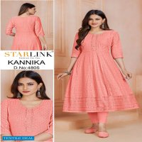 Starlink Kannika Wholesale Designer Anarkali Long Kurti Catalogs