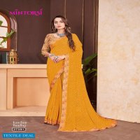 Mintorsi Kanchan Bandhej Wholesale Soft Georgette Indian Sarees