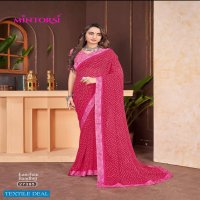 Mintorsi Kanchan Bandhej Wholesale Soft Georgette Indian Sarees