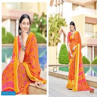 5D Senhora Wholesale Georgette Weaving Viscose Pattern Sarees