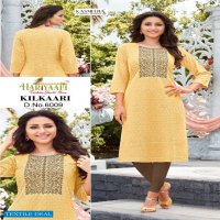Hariyaali Kilkaari Wholesale Reyon Long Kurti Catalogs