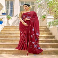 YNF HANSIN SATIN WHOLESALE JAPAN SATIN INDIAN SAREES