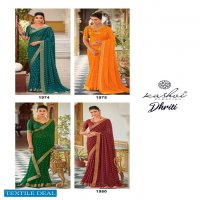 Kashvi Dhriti Wholesale Georgette With Foil Print With Fancy Blouse Sarees
