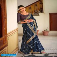 Kashvi Dhriti Wholesale Georgette With Foil Print With Fancy Blouse Sarees