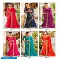 Kashvi Dhriti Wholesale Georgette With Foil Print With Fancy Blouse Sarees