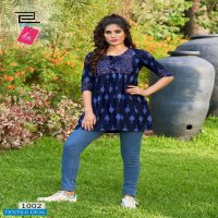 Blue Hill Titanic Wholesale Short Flare Kurtis Catalogs