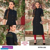 Rangmaya Nyra Vol-2 Wholesale 14 Kg Reyon Long Kurtis