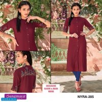 Rangmaya Nyra Vol-2 Wholesale 14 Kg Reyon Long Kurtis