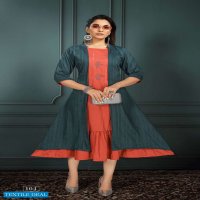 Mohey Wholesale Anarkali Kurti With Attached Jacket Catalogs