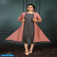 Mohey Wholesale Anarkali Kurti With Attached Jacket Catalogs