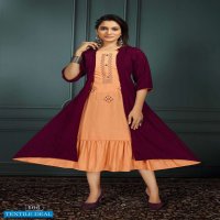 Mohey Wholesale Anarkali Kurti With Attached Jacket Catalogs