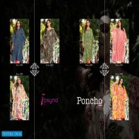 PONCHO VOL 2 BY PSYNA MUSLIN PRINTED STYLISH KAFTAN WITH SANTOON PANT COLLECTION