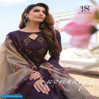 18 ATTITUDE BY AASTHA FASHION WOMANIYA VOL 2 WHOLESALE KURTI PANT AND DUPATTA COLLECTION