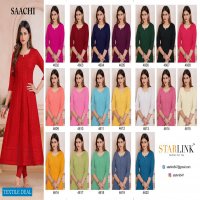 Starlink Saachi Wholesale Schiffli Work Anarkali Kurtis