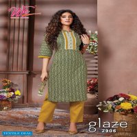 WE Glaze Wholesale Reyon Kurti With Pant Catalogs