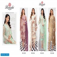 RAMSHA R-503 R-506 SERIES PAKSITANI DRESS EMBROIDERY DESIGN