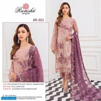 RAMSHA R-503 R-506 SERIES PAKSITANI DRESS EMBROIDERY DESIGN