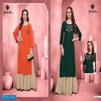 JINESH NX ZOOLEE FANCY READYMADE KURTI WITH SHARARA SUPPLIER