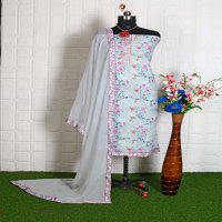 Bipson Simran 1009 And 1010 Wholesale Pure Cotton Schiffli Work Dress Material