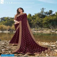 Subhash Jalpari Wholesale Pure Chinon Satin Designer Blouse Sarees