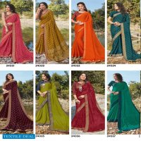 Subhash Jalpari Wholesale Pure Chinon Satin Designer Blouse Sarees