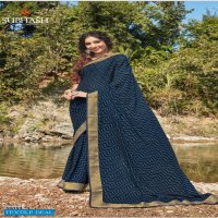 Subhash Jalpari Wholesale Pure Chinon Satin Designer Blouse Sarees