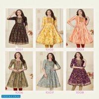 DIYA FASHION SAMORA VOL 1 NAIRA CUT KURTI STREACHABLE PANT SET