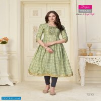 DIYA FASHION SAMORA VOL 1 NAIRA CUT KURTI STREACHABLE PANT SET