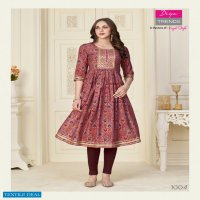 DIYA FASHION SAMORA VOL 1 NAIRA CUT KURTI STREACHABLE PANT SET