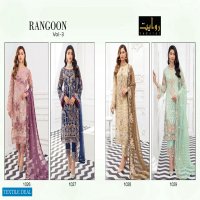 RAWAYAT RANGOON VOL 3 PAKISTANI DRESSES WITH EMBROIDERY