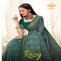 Hrishi Rozy Wholesale Cotton Linen Sarees