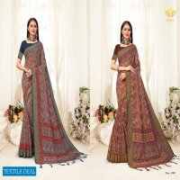 Hrishi Rozy Wholesale Cotton Linen Sarees