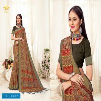 Hrishi Rozy Wholesale Cotton Linen Sarees