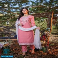 KIANA LUCKNOWI VOL 3 PURE COTTON TOP WITH BOTTOM AND DUPATTA SET