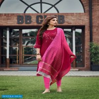 Parra Chunnri Vol-8 Wholesale Khatli Work Kurti With Dupatta