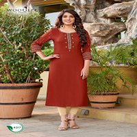 Wooglee Sakshi Vol-3 Wholesale 14 Kg Reyon Long Kurti Catalogs