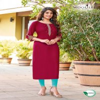 Wooglee Sakshi Vol-3 Wholesale 14 Kg Reyon Long Kurti Catalogs