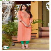 Wooglee Sakshi Vol-3 Wholesale 14 Kg Reyon Long Kurti Catalogs