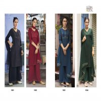 MELINDA BY GLOBAL LOCAL RAYON READYMADE KURTI WITH PLAZZO AND DUPATTA
