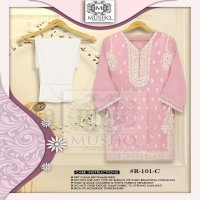 MUSHQ PRESENT R 101 COLOURS GEORGETTE EMBROIDERY PAKISTANI READYMADE KURTI WITH PANT