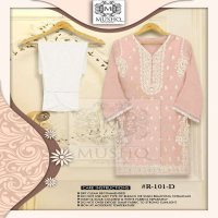 MUSHQ PRESENT R 101 COLOURS GEORGETTE EMBROIDERY PAKISTANI READYMADE KURTI WITH PANT