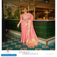 RAJTEX KYRAA ORGANZA HANDLOOM WEAVING ORGANZA SARIS WHOLESALE SUPPLIER IN SURAT