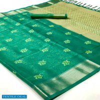 RAJTEX KYRAA ORGANZA HANDLOOM WEAVING ORGANZA SARIS WHOLESALE SUPPLIER IN SURAT