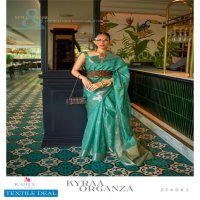 RAJTEX KYRAA ORGANZA HANDLOOM WEAVING ORGANZA SARIS WHOLESALE SUPPLIER IN SURAT